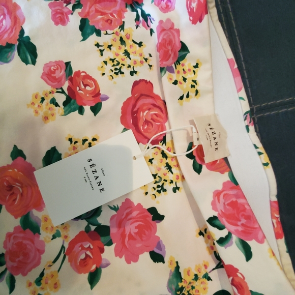 Sezane Jupe Bessie skirt in Floral Fond Beige - Picture 5 of 7